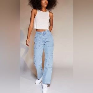 The Ragged Priest Combat Cargo Jean in Light Blue / Purchased @ Urban Outfitters